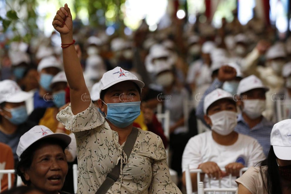 Members of civil society organizations mark Paris Peace Agreements Day in Phnom Penh on October 23. Panha Chhorpoan