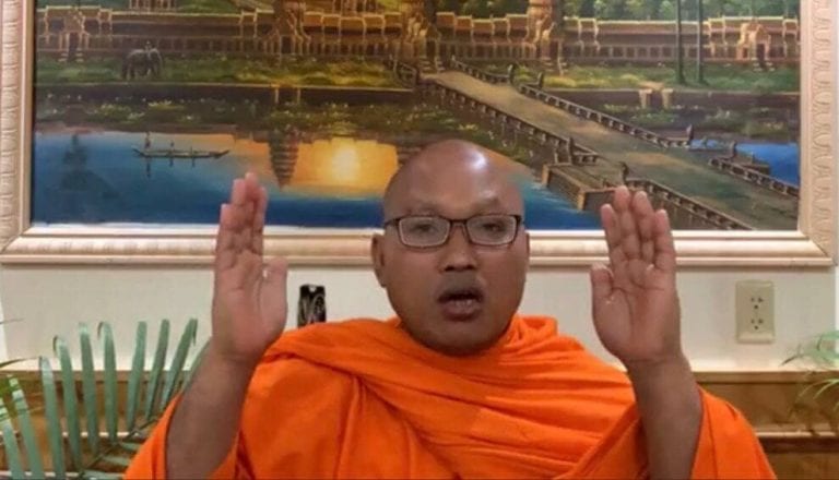 Activist monk But Buntenh rejects a court ruling against him via livestream from the US on Wednesday.