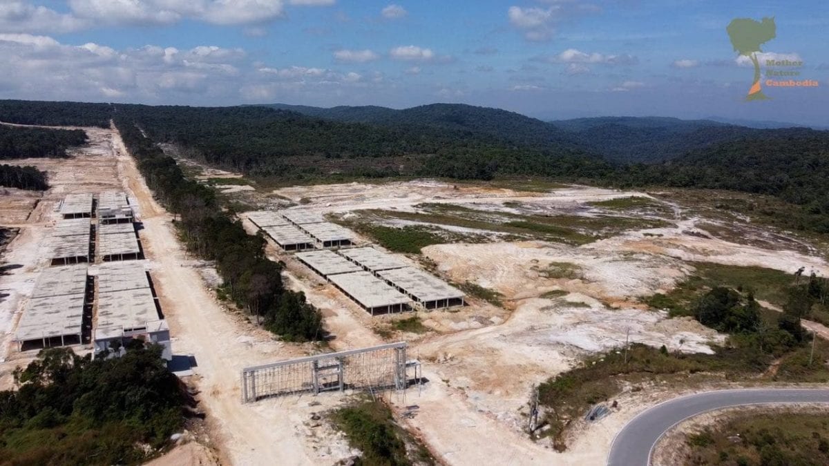 Screenshots from the Mother Nature video reveal large tracts of land cleared within the Bokor National Park in Kampot province.
