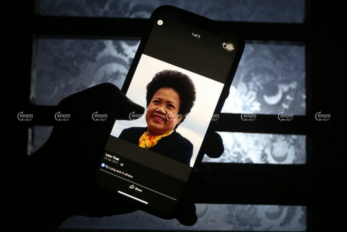 A photo of Senator Thak Lany is seen on her Facebook page, Phnom Penh, March 17, 2021. CamboJA/Pring Samrang