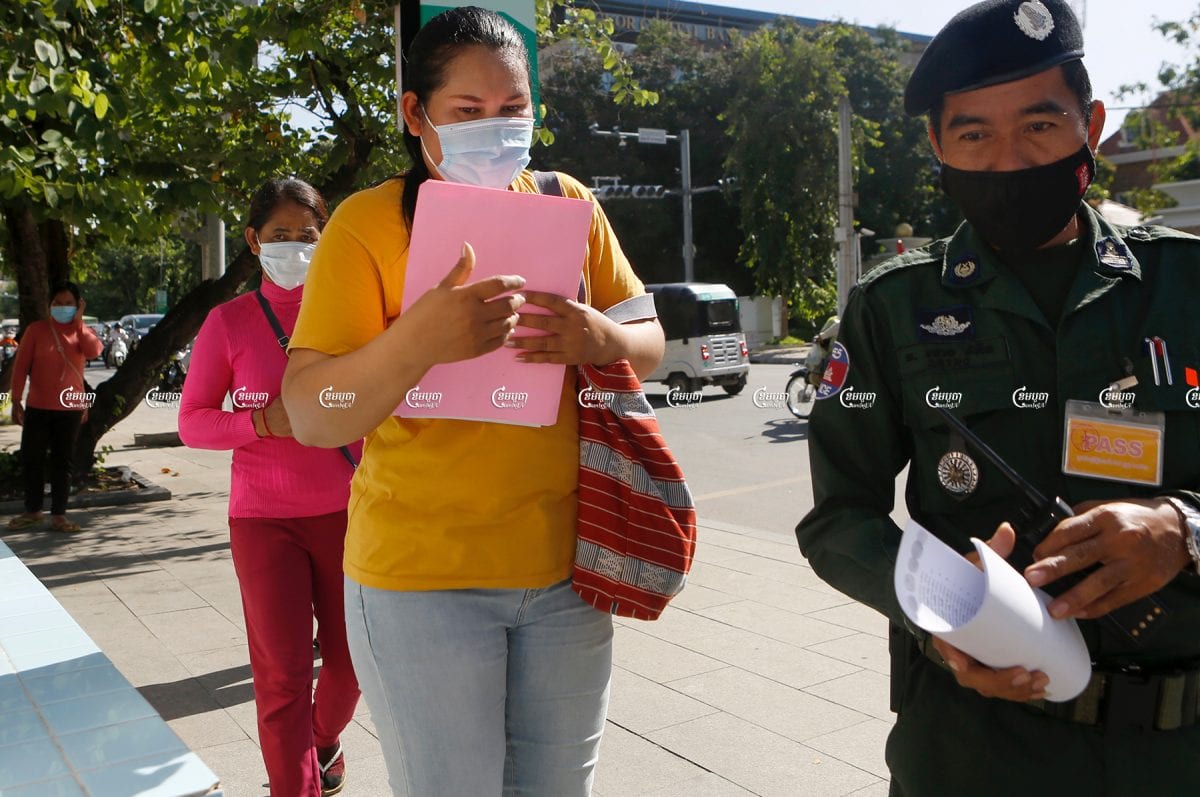 Bunong villagers submit a petition to the Interior Ministry seeking government intervention in the sale of communal land, June 29. CamboJA/ Panha Chhorpoan