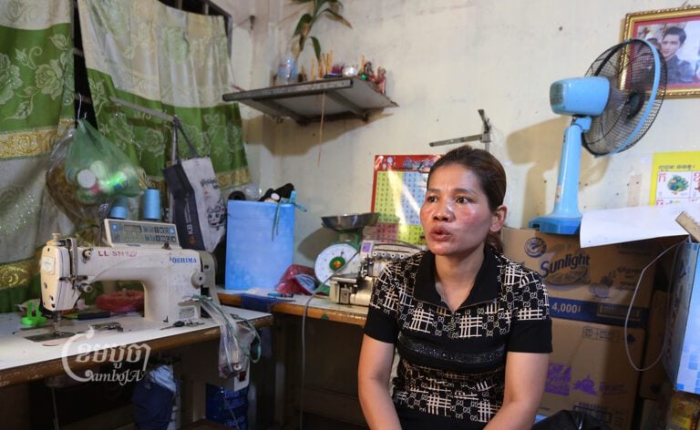 Ly Thary speaks with CamboJA at her rented room in Phnom Penh on March 24, 2023. (CamboJA/Pring Samrang)