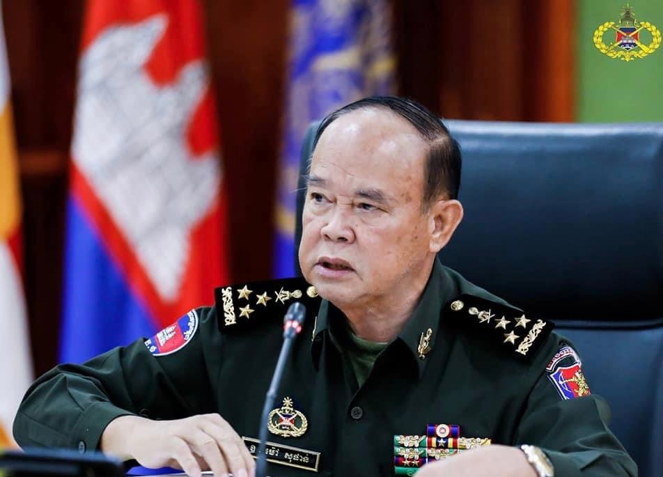 Brigade 70 commander Mao Sophan was promoted as commander of the Royal Cambodian Army, replacing Hun Manet after he became prime minister. (Royal Cambodian Army Facebook)