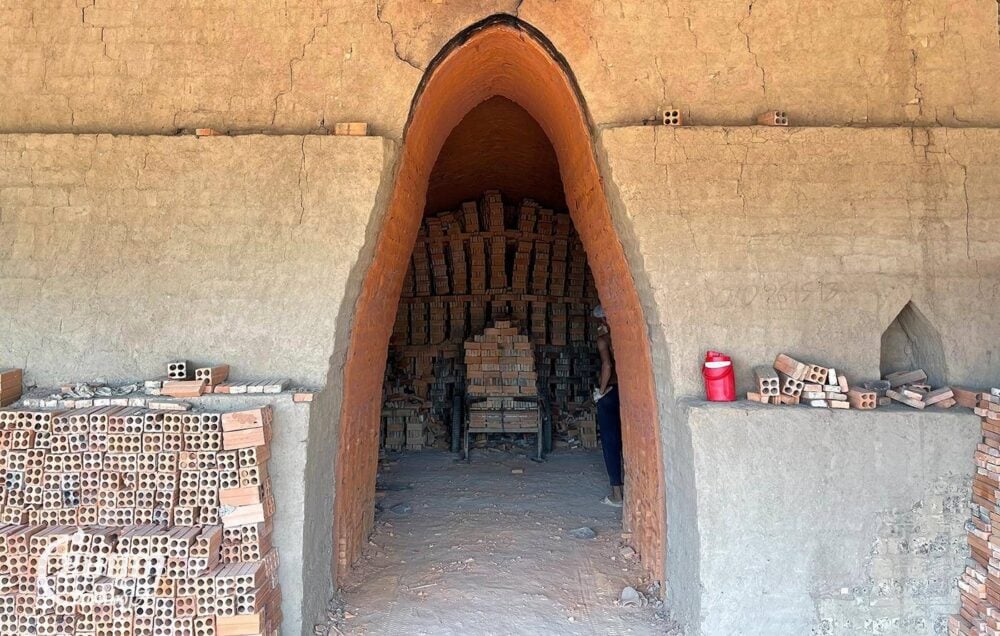 A brick kiln at a factory on the outskirts Phnom Penh, on July 20, 2021. (CamboJA/Khuon Narim)