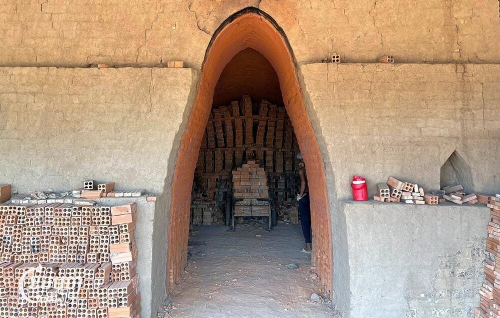 A brick kiln at a factory on the outskirts Phnom Penh, on July 20, 2021. (CamboJA/Khuon Narim)