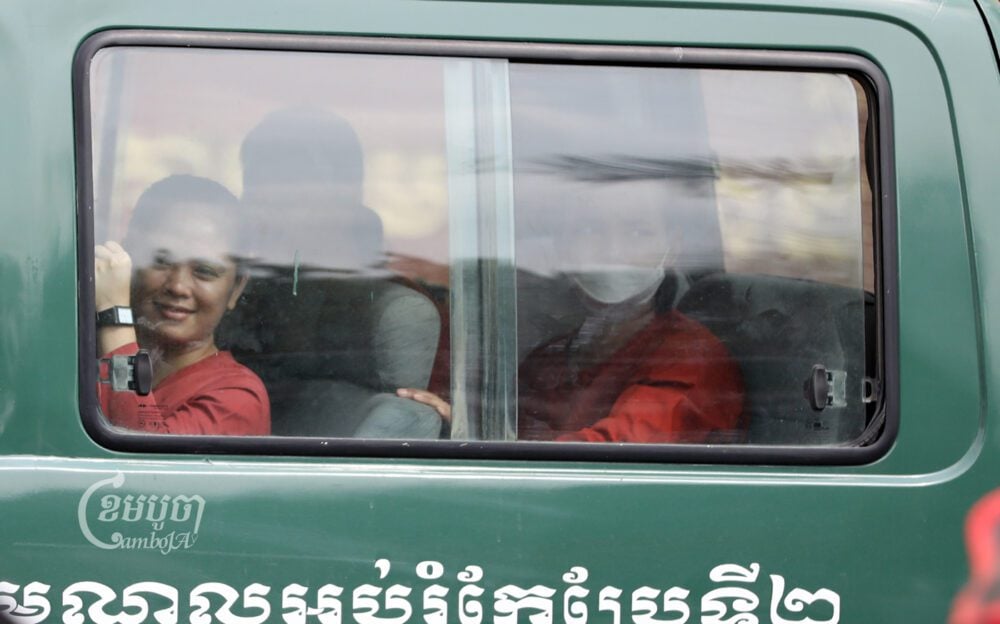 Chhim Sithar leaves the Phnom Penh municipal court after her verdict on May 25, 2023. (CamboJA/Pring Samrang)