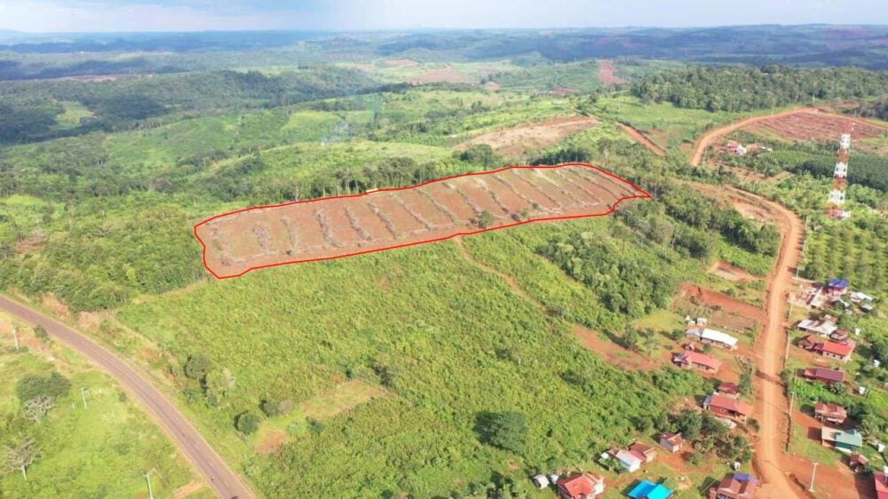 An aerial view of Radang Mountain following the clearance of the land by the buyers in 2020. Photo: Supplied