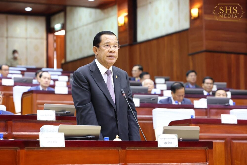 Former prime minister Hun Sen attends his final National Assembly session, which he vacated on April 1, 2024. (Photo: Samdech Hun Sen’s Telegram channel)
