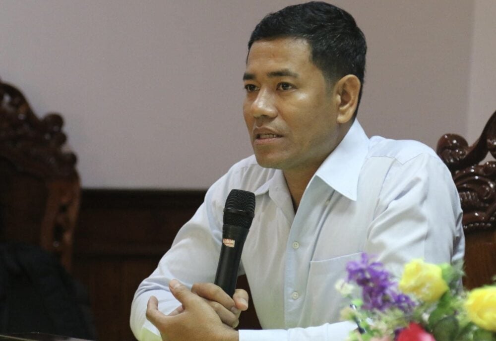 Morm Rithy, president of Cambodian Tourism and Service Workers Federation (CTSWF), whose verdict was upheld by the Court of Appeal of Phnom Penh. Photo taken on December 15, 2023. (Photo: CLC)