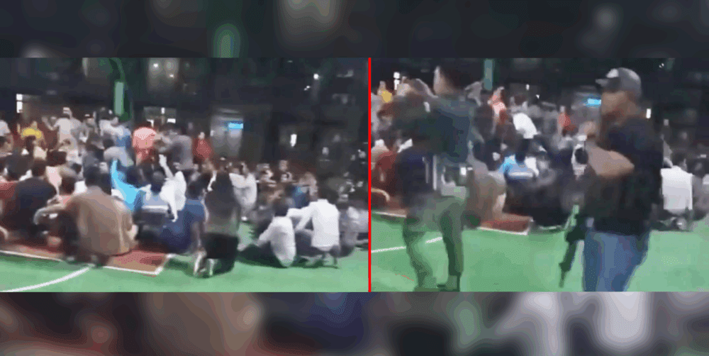 A screenshot of the police raid on Indian workers at Jin Bei casino in Preah Sihanouk posted by Cyber Scam Monitor on May 21, 2024.