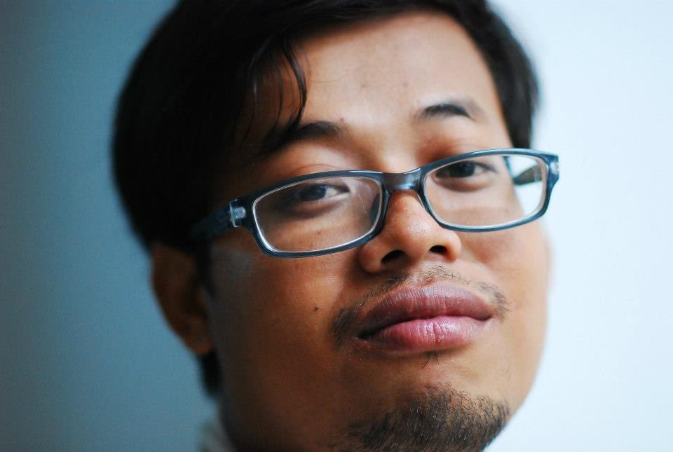 A portrait of Mech Dara in the Cambodia Daily newsroom, taken in 2012. Photo by Lauren Crothers.