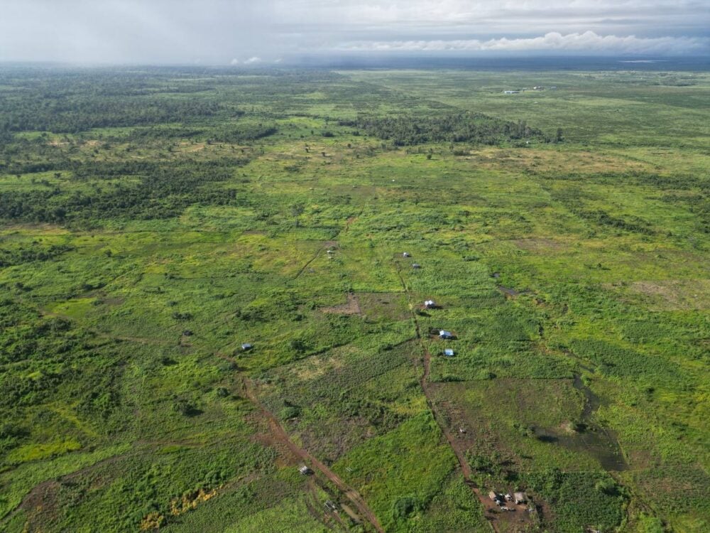 A rural area in Stung Treng province, expected to be part of a new program under the social land concession scheme. Photo posted on Fresh News on Jan. 29, 2025.