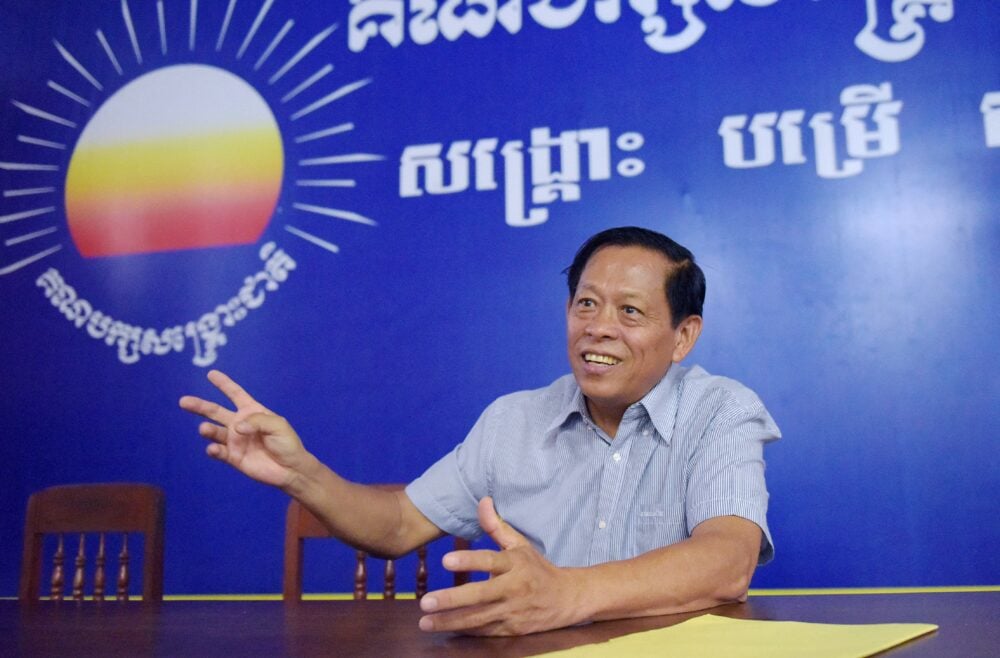 Lim Kimya, a former member of the National Assembly from the Cambodia National Rescue Party (CNRP), speaking during an interview with AFP in Phnom Penh on October 17, 2017. (Photo: AFP)