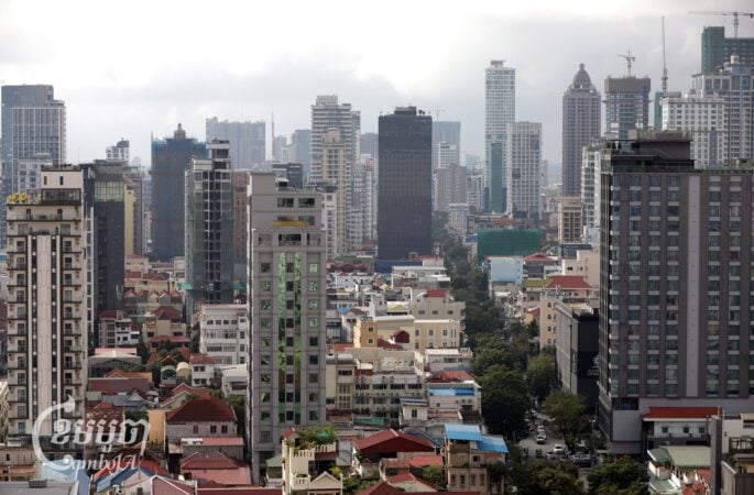 View of tall buildings in Phnom Penh in 2025. (CamboJA/Pring Samrang)
