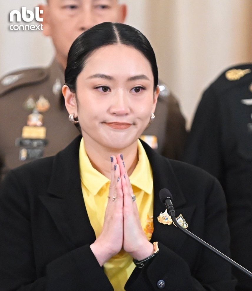 Thai Prime Minister Paetongtarn Shinawatra apologizes Thursday after a leaked conversation with former Cambodian Prime Minister Hun Sen. Photo posted on NBT’s Facebook page.