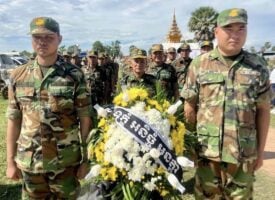 Cambodian military holds funeral for soldiers killed in border clashes with Thailand that re-ignited on July 24. Photo posted by the Royal Cambodian Army’s Facebook page.