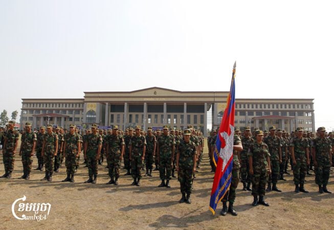 Cambodian military graduation ceremony at a military school in Kampong Speu province in 2015. (CamboJA/Pring Samrang)