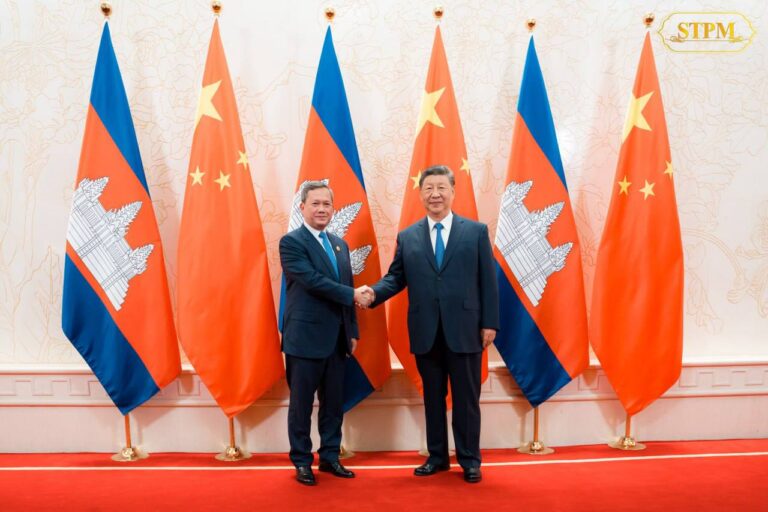 Prime Minister Hun Manet meets Chinese President Xi Jinping at the Shanghai Cooperation Organization Plus Summit in Tianjin, China on August 30, 2025. (Photo: Hun Manet’s Facebook)