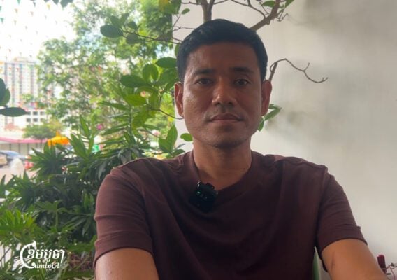 Morm Rithy gives an interview to CamboJA News after his release from prison on November 8, 2025. (CamboJA/Try Thaney)
